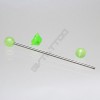 Megabell Acrílico Rosa Verde Piercing Orelha Haste Aço Cirurgico 316L 